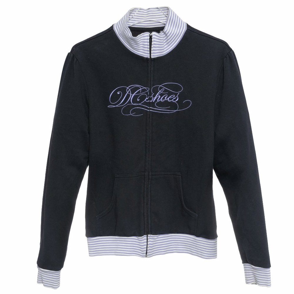 DC Shoes Black Full Zip Sweatshirt with Logo Size XL